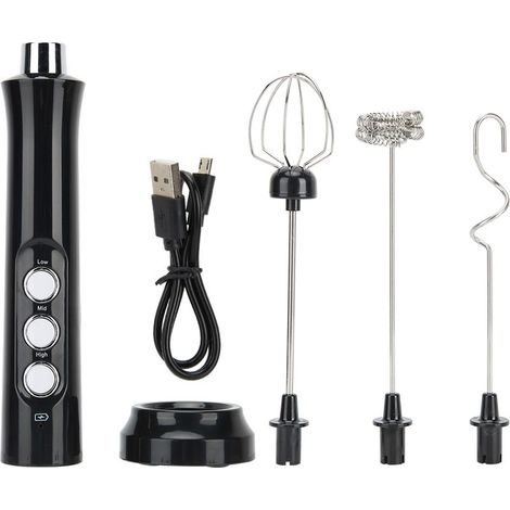 Mousseur à lait électrique portable, batteur à œufs automatique, shaker à lait rechargeable USB (1/5)
