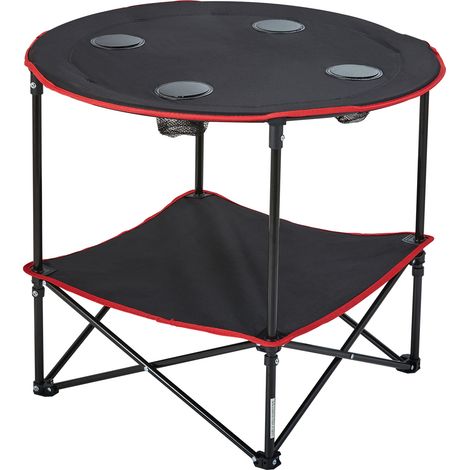 Mophorn Klappbarer Campingtisch von – Leichter, tragbarer Beistelltisch für den Außenbereich. Aus 600D Oxford-Gewebe und Stahl. Große Aufbewahrungs- und Tragetasche. 28,3 x 24 Zoll