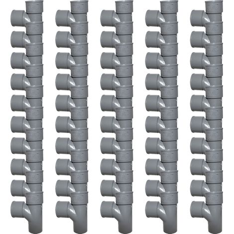 50 tés pied de biche PVC 87°30 Mâle Femelle Ø50 - First Plast (1/5)