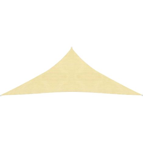 Vela de sombra parasol triangular de PEAD 3,6 x 3,6 x 3,6 m beige 020008593 (1/5)