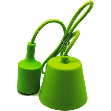 Portalámparas Colgante E27 en Silicona de Colores con Florón (1/2)