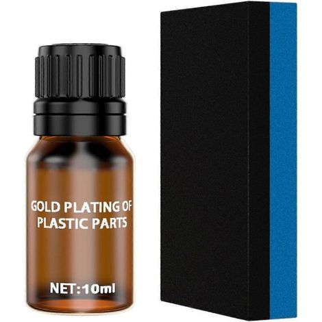 10ml Agent d'entretien pour pièces plastiques auto, revêtement cristal longue durée avec éponge, protection durable des plastiques véhicule. (1/4)