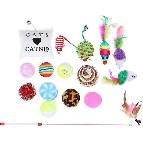 16 balles jouets pour chat (1/3)