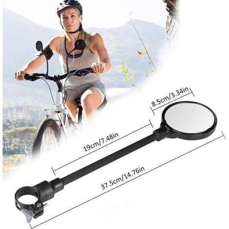 Rotatif Rétroviseur pour Vélo,Cyclisme Vélo Guidon Rétroviseur Miroir,360 Degrés Réglable Miroir Convexe de vélo,pour Le vélo de Route de Montagne Moto Bicyclette,1 Paire- (1/4)