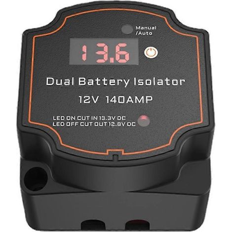 Isolateur de batterie double intelligent 12 V 140 A Relais numérique sensible à la tension-- (1/5)