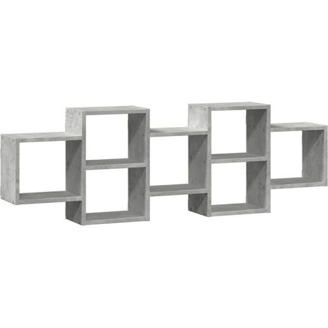 Maison Exclusive - Wandregal Betongrau 129x18x42 cm Holzwerkstoff