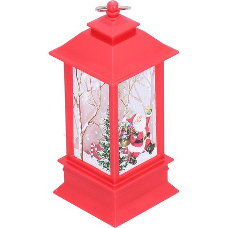 Lampe de Noël décorative lumineuse LED portable, petite lampe suspendue, ornements du Père Noël, cadeau pour enfants, rouge (1/5)
