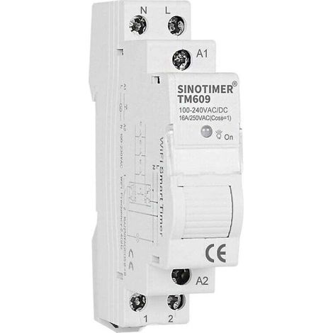 100 240v Ac/dc Wifi Smart Timer Switch 16a Télécommande par Tuya App (1/2)
