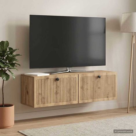 Wandmontierter TV-Schrank 98 x 31 x 30 cm Artisan-Eiche (1/5)