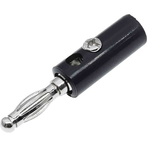 Rs Pro – Fiche banane 4 mm mâle 32A 30V – Placage nickel – Laiton – Pour applications électriques – Sachet de 5 unités (1/2)