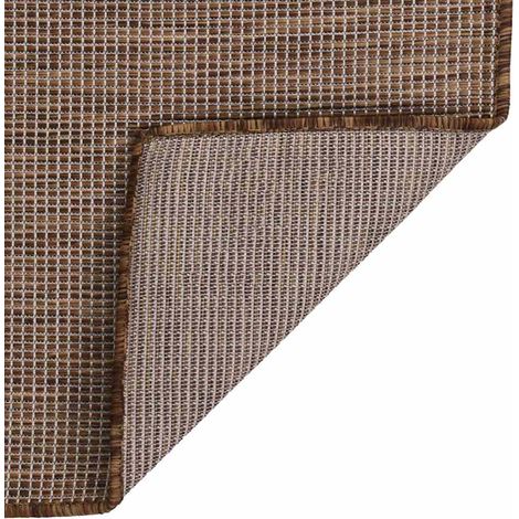 Maison Exclusive - Outdoor-Teppich Flachgewebe 80x150 cm Braun (1/5)