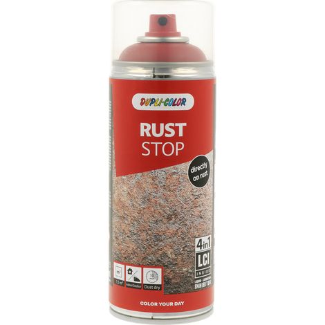 PEINTURE ANTIROUILLE 4 EN 1 RAL3002 RUST STOP AEROSOL 400ML DUPLI COLOR
