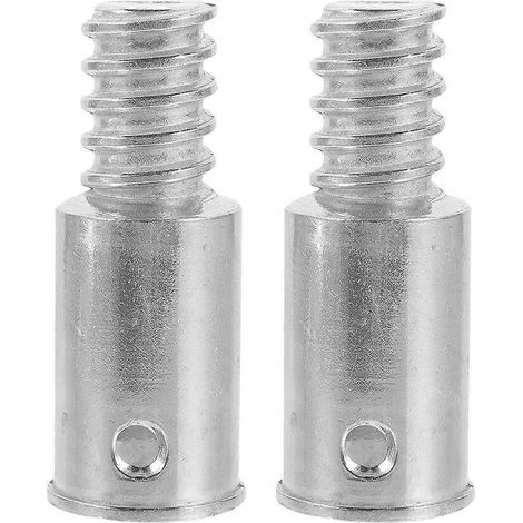2 embouts filetés pour manche à balai : adaptateur métallique pour manche à balai - rallonge de rechange pour balai et brosse de nettoyage. (1/5)
