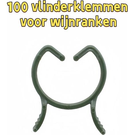 Lot de 100 pinces papillon de jardinage CR25G pour emballer fixer et expédier les plantes vert foncé (1/5)
