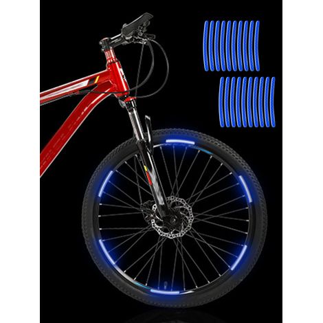 20 autocollants réfléchissants pour pneus de vélo, motif en nid d'abeille, décoration pour cyclisme de nuit sur VTT, autocollant de sécurité avertisseur (1/5)