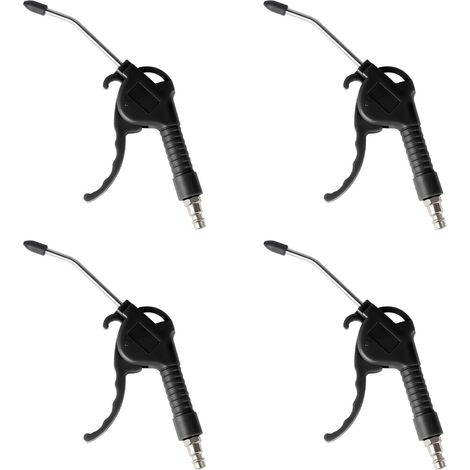 4 X Druckluftpistole Ausblaspistole Druckluft 95mm Blasrohr Luftdruckpistole Kompressor Luftpistole mit 1/4" Anschluss Luftblaspistole Kunststoffgehäuse Blaspistole max. 8 bar Schwarz (1/5)