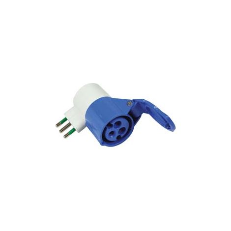 ADATTATORE INDUSTRIALE CON SPINA 16A E PRESA CEE 309  16A colore blu 73000    FANTON