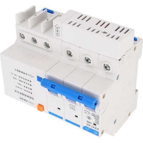 Disjoncteur triphasé DZ47S-63 3P 63A pour moteur, protection sur rail DIN, 380V (1/5)