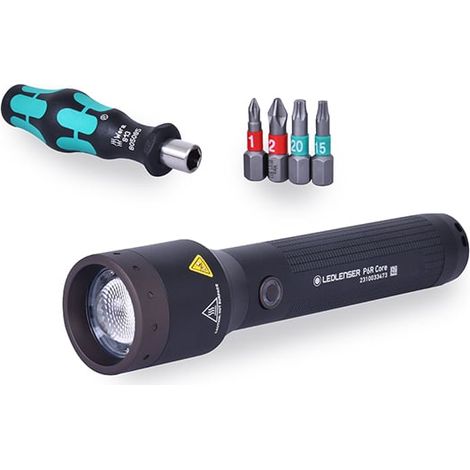 Ledlenser - Lampe torche Ledlenser P6R Core + Tournevis Wera + 4 embouts (1/5)