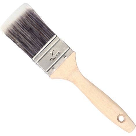 Brush - Birch Wood Handle - Fine Sharpened Wire Bristles - Straight Or Angled Tip - For Wall Painting And Craft Use - 1 To 3 Inch Sizes (1/5)