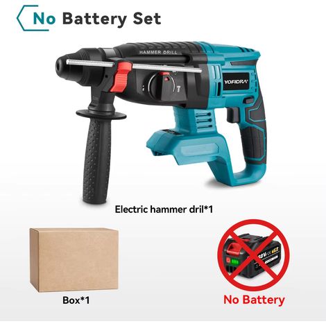Perforateur burineur sans fil 26mm Brushless SDS Plus compatible Makita 18V – sans batterie ni accessoires, emballage carton (1/5)