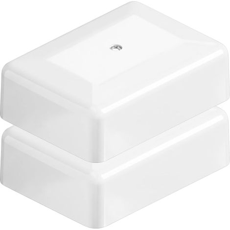 Boîte de Dérivation IP20 lot de 2,Boîte de Jonction électrique anti-poussière pour intérieur, montage saillie ou encastré, couvercle à vis, 90 x 65 x 30 mm, Blanc (1/5)