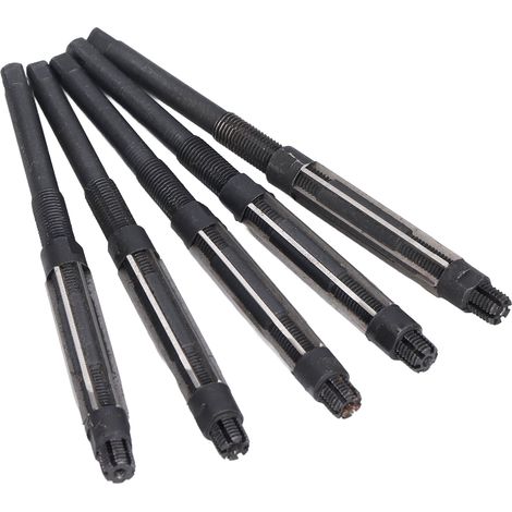 Alésoir à main réglable 5 pièces 10,75-11,75 mm, kit d'outils de coupe en acier 9SiCr pour métaux ferreux et cuivre. (1/5)