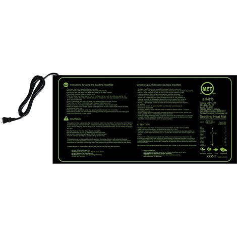 Tapis chauffant pour semis 10 x 20 pouces, tapis chauffant pour serre, tapis chauffant imperméable pour germination, tapis chauffant pour culture hydroponique (2 paquets) (1/5)