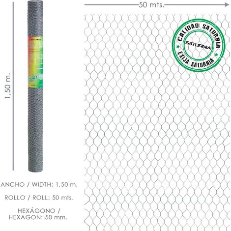 Dreifach verdrehtes Maschendrahtgitter 50/150 cm. 50 Meter Rolle für den Hausgebrauch