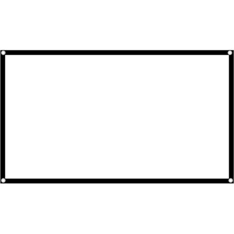 Écran de projection portable HD 16:9 pliable en polyester, 152 cm (60 pouces), idéal pour la maison et le bureau. (1/5)