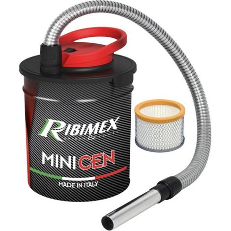 ASPIRACENERI BIDONE 10L CENERI FREDDE PELLET LEGNA 800W RIBIIMEX MINICEN