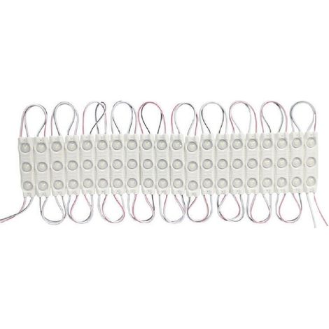 TrAdE Shop Traesio - Modulo Led 12v 2835 20 Strisce 3 Led Insegne Tabelle Vari Colori Luce 2835-12v-3 - -Bianco Freddo -