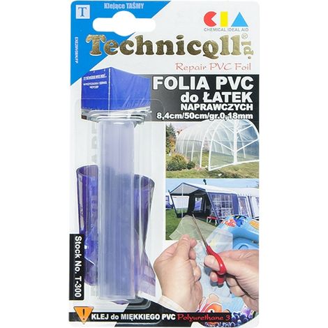 PELÍCULA DE PVC PARA PARCHES DE REPARACIÓN 8,4 CM/50 CM - TQ T-300