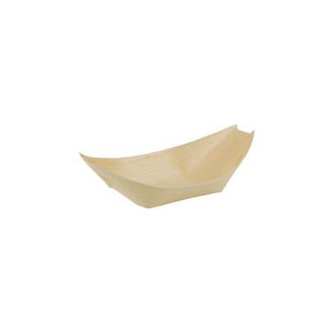 Fingerfood-Eis in Holzbootform, 140 x 82 mm, 50 Stück