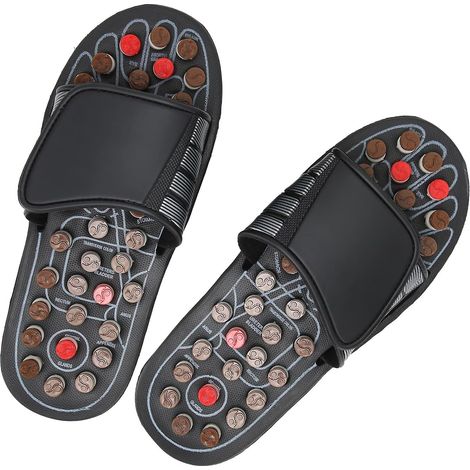 Foot Massage Slippers, Reflexology Acupressure Foot Massager Plantar Fasciitis Pain Relief Shoes to Reduce Foot Pain Relaxation Gifts(38-39) (1/5)