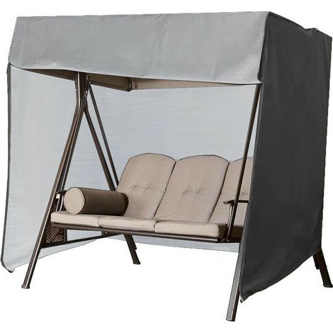 (220×125×170 cm) Housse de balançoire/protection de siège, convient aux balançoires de jardin, tissu Oxford imperméable, résistant aux UV, protection pour balançoire d'extérieur. (1/4)
