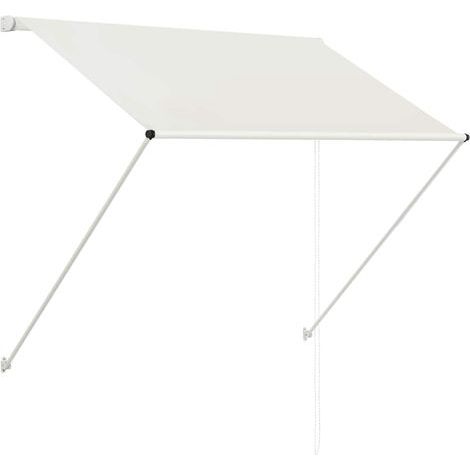 Auvent Marquise rétractable, Store Banne pour Jardin Balcon Terrasse, 100x150 cm Crème OIB9089E (1/5)