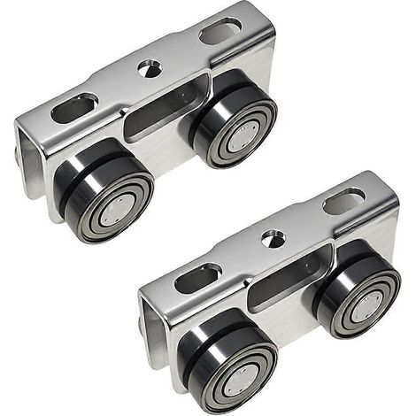 Rouleau de montage à 4 roues pour chariot élévateur électrique, chariot à rouleaux stable et chargé, compatible avec les largeurs de 1-5/8 pouce et plus (2 pièces). (1/5)