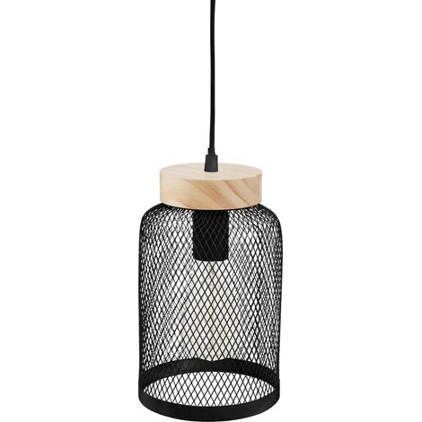 Lampada a sospensione in metallo nero Zely D15cm - Atmosphera créateur d'intérieur (1/2)
