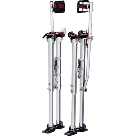Confort en hauteur - échasses plaquiste réglables 91,4-126,7 cm en aluminium, pour pieds 27-29 cm (1/5)