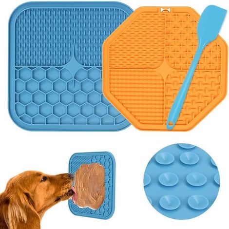Tapis de Léchage - Leche - 2 Pièces - Silicone Alimentaire - Anti-Anxiété - Alimentation Lente