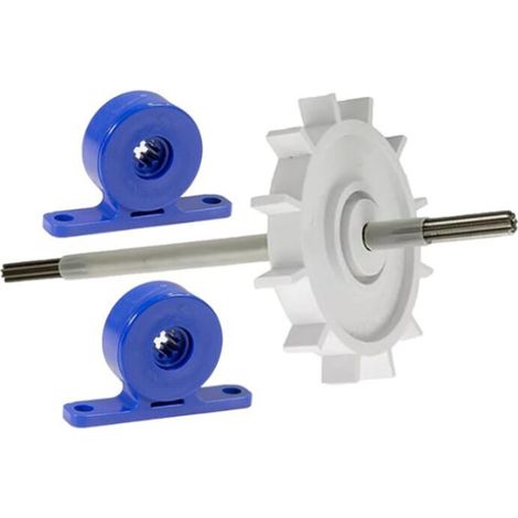 Turbinen-Montagesatz für Poolreiniger. C80-Lager + C86-Welle für die Serien 180/280. Reparatursatz für das Antriebsrad mit Doppellager, Ersatzteile für die Turbinenwelle. (1/4)