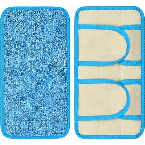 Lntyq Tête de rechange facile à installer pour balai serpillère - Nettoyage rapide et efficace - Housse en microfibre - 2 pièces (1/5)