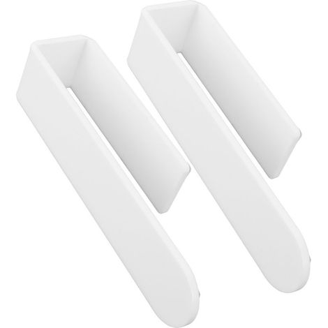 Selbstklebender, U-förmiger Handtuchhalterring aus Acryl zur Wandmontage für Badezimmer, weiß (1/5)