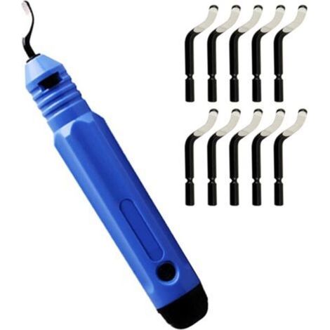 1 Pièce Outil D'Ébavurage, ébavurage, Ebavureur, D'ébavurage, Ebavureur Metal, Métal Outil D'ébavurage, Stylo Ébavurage, Lames D'Ébavurage En Metal, Deburrer, Avec 10 Pièce Rotatif Deburr Lames (1/5)