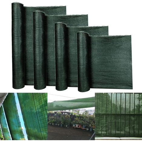AUFUN Tissu d'ombrage Pare-vue pour jardin, terrain de sport, clôture & balustrade de balcon Résistant aux UV, résistant au vent(Vert foncé, 1.2X10M) (1/5)