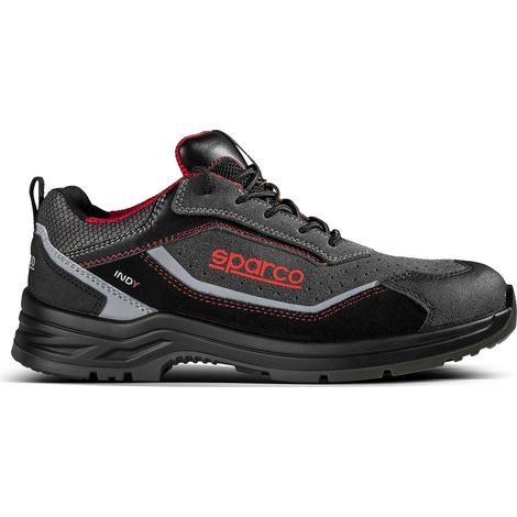 Scarpe Antinfortunistiche Sparco Indy Detroit S1P ESD Nero/Rosso 43