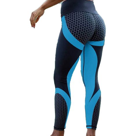 1 Pantalon de yoga, taille haute gainant, séchage rapide, imprimé numérique, fitness sport (1/5)