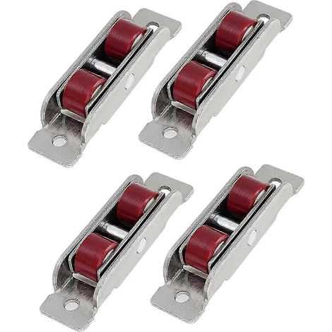 Lot de 4 poulies coulissantes pour portes et fenêtres, type 88, en nylon, pour cuisine, chambre et salle de bain.-B (1/5)