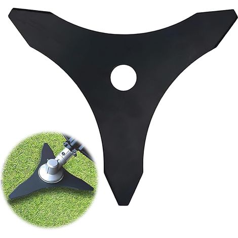Lame 3 Dents, Lame Débroussailleuse Ronce, Lame de Débroussailleuse Universelle, Disque Debrouissalleuses Lames, Têtes pour Débroussailleuses, accessoires Tondeuse à Gazon 25,4mm (3mm, Ø255mm) (1/5)